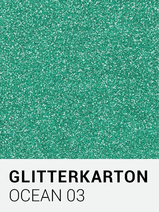 Glitterkarton 03 ocean A4 230 gr.