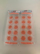 Ijsblokjesvorm set oranje (2 stuks)