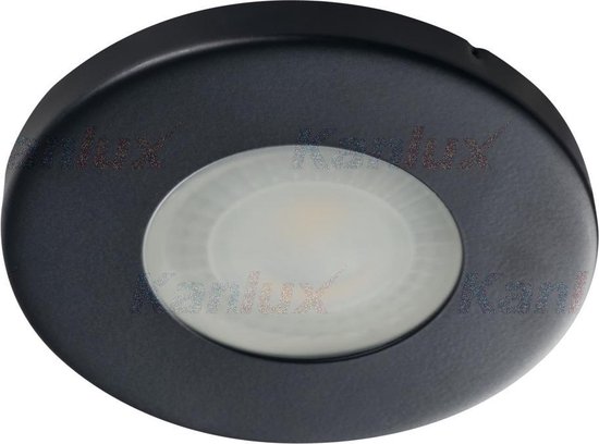 IP44 LED inbouwspot Emily -Rond Zwart -Warm Wit -Dimbaar 4W -Philips