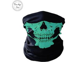 Balaclava Gezicht Shield Tactische Masker Licht groen 3D Schedel Sport Nek Warm Motor Masker Volgelaatsmasker Winddicht Motorfiets Mondkap face shield spatmasker gezichtscherm Ski Outdoor Sport