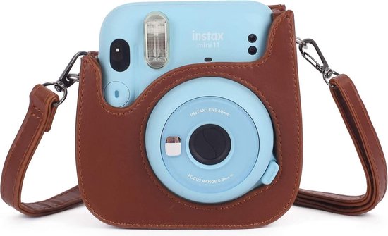 kom ventilatie Tol Vintage Case voor Fujifilm Instax Mini 11 – Hoesje met Draagriem – Camera  Tas - Bruin | bol.com