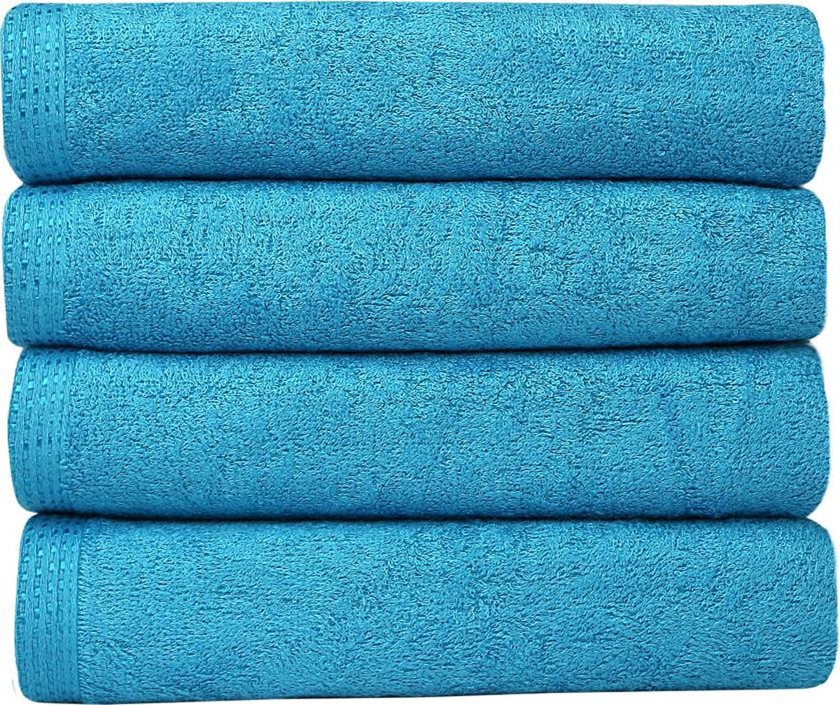 Homéé® Bamboe handdoeken - set van 4 - Turquoise 50x90cm