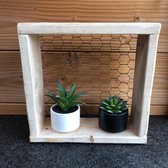 Handgemaakte kippengaas box  | Decoratief kastje van gerecycled pallethout