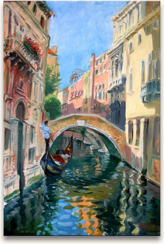 Handgeschilderd schilderij Olieverf op Canvas - Claude Monet 'Ponte Widmann'
