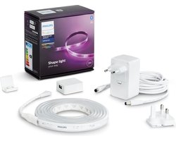 Philips Hue Lightstrip Plus basis 2 meter- Wit en gekleurd licht - Wit - 20W - Bluetooth - V4 - incl. Voeding