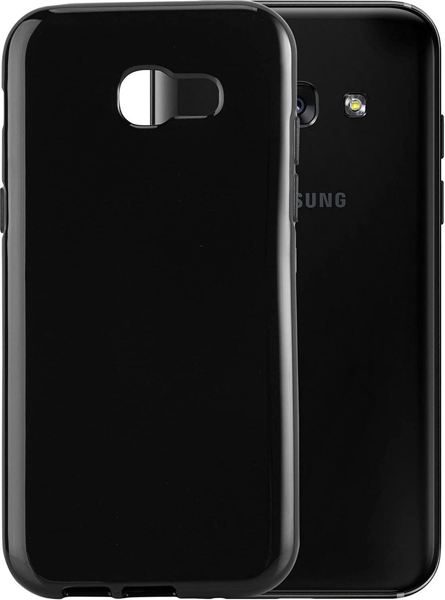 Soft Backcover Hoesje Geschikt voor: Samsung Galaxy A3 2017 - Silicone - Zwart