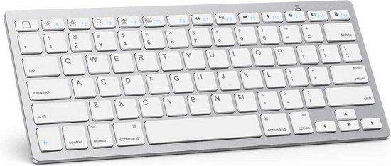 Verdeel Roeispaan Dank je Mini Draadloos Toetsenbord - Oplaadbaar Bluetooth Keyboard - Wit | bol.com