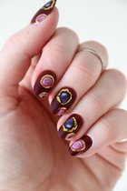 Roze Agaat doorsnede nagel decals - nagelproducten  - nageldecals - nail art - nail stickers - nagel stickers