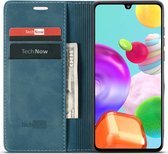 Samsung A41 Hoesje - Samsung Galaxy A41 Book Case Leer Slimline Blauw