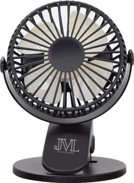 JML Mini USB Ventilator - Tafelventilator Zwart - Stille Mini Fan -  Draadloos - Retro... | bol.com