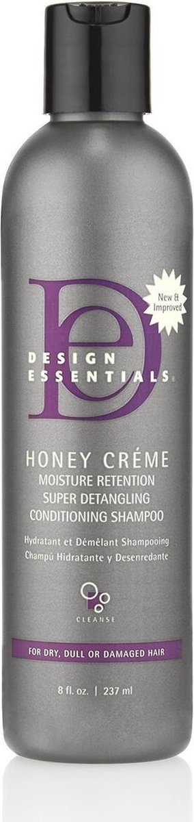 Design Essentials Honey creme super detangling shampoo - Sulfaat vrij - niet strippende formule - kan dagelijks gebruikt worden