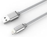 Durata LS171 Nylon Lightning USB Kabel 2 meter / Oplaadkabel / Oplader Kabel voor iPhone 11 / Pro / Max / X / Xs/ XR / MAX / 8 / 8 Plus / SE / 2020 / 5S / 5 / 5C / 6S / 6 Plus / 7 / 7 Plus / 