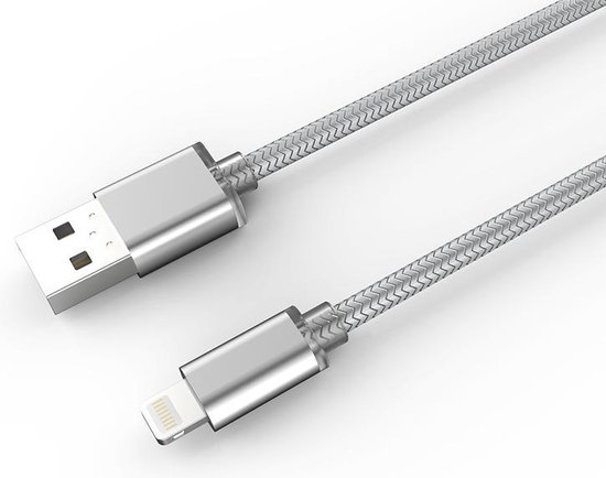 dam Oprichter Uitstekend Durata LS171 Nylon Lightning USB Kabel 2 meter / Oplaadkabel / Oplader  Kabel voor... | bol.com