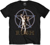 Rush - Starman Glow Heren T-shirt - L - Zwart