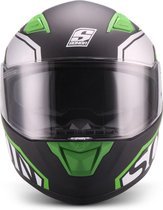 SOXON ST-1001 RACE integraal helm, motorhelm, scooterhelm ECE keurmerk, Groen, XXL hoofdomtrek 63-64cm