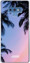 Samsung Galaxy Note 9 Hoesje Transparant TPU Case - Sunset Palms #ffffff