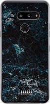 LG G8 ThinQ Hoesje Transparant TPU Case - Dark Blue Marble #ffffff