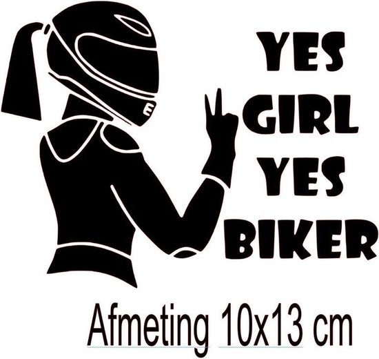 Sticker motor  Yes girl yes biker
