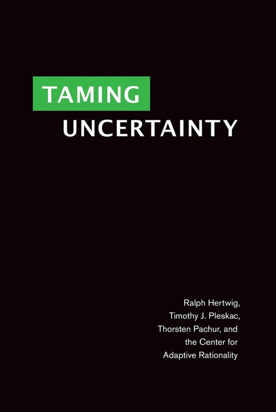 Taming Uncertainty The MIT Press - cover