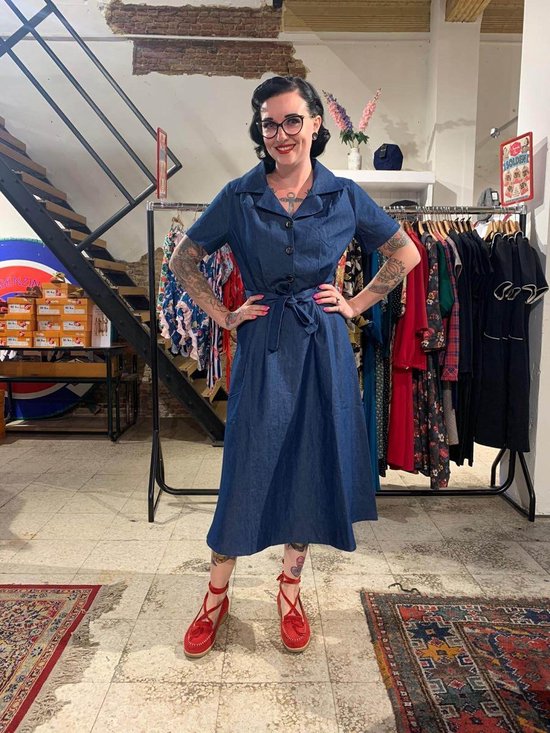 Jeanskleedje korte mouw sale