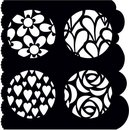Creative Expressions Stencil - Hartjes Bloemen - 17,8 x 17,8cm - duurzaam