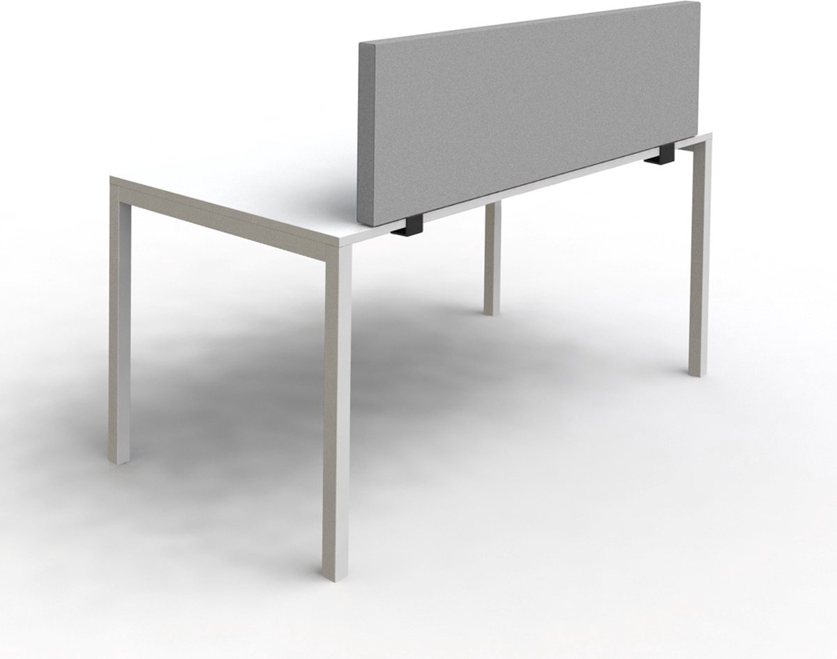 SPACIO akoestische opzetwand 120x40 cm - Klemvoet - Lichtgrijs