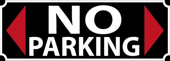 Wandbord - No Parking