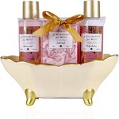 Romantisch Verjaardag cadeau vrouw - Verzorgingsset in badkuip - A Moment For You - Golden Jasmijn - Kado vrouwen, moeder, vriendin, zus, oma, mama