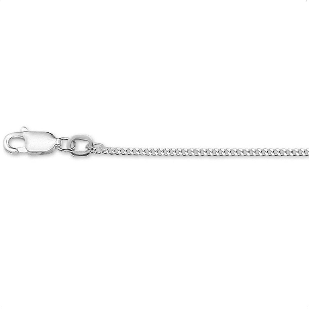 YO&NO - Ketting Dames - 1,4mm - 50cm - Zilver - Karabijn Sluiting - Ketting Heren - Sieraden Vrouw