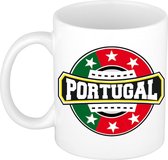 Portugal embleem theebeker / koffiemok van keramiek - 300 ml - Portugal landen thema - supporter bekers / mokken