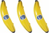 3x Stuks opblaasbare banaan/bananen van 100 cm - Opblaas figuren voor strand, carnaval of zwembad
