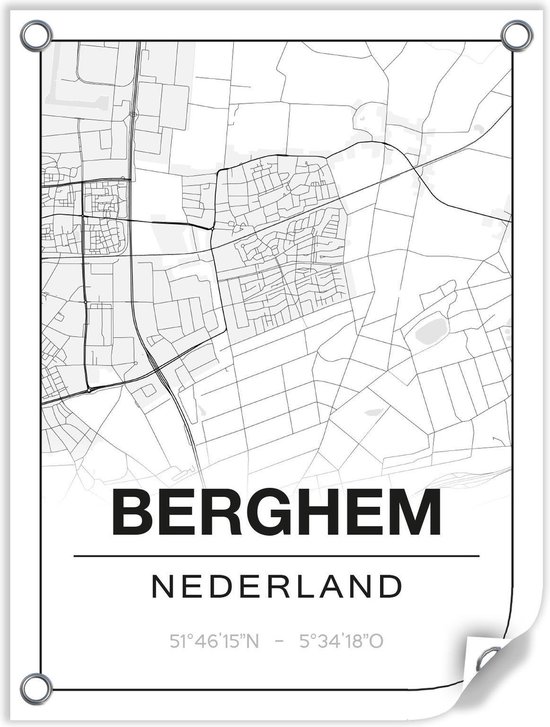 Tuinposter BERGHEM (Nederland) - 60x80cm