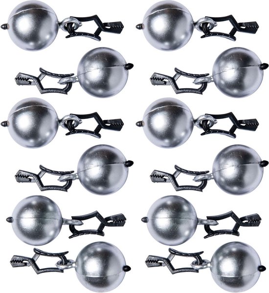12x Tafelkleedgewichtjes zilveren kogels/ballen 3 cm Tuin tafelzeil/ tafelkleed... | bol.com