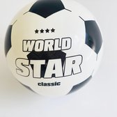Ball Boucer bal |Wit- Zwart | Voetbalprint| Knotshockey bal | Decorbal | Bouncebal | Luchtgevulde bal | Speelbal | 22 cm | Oppompbaar