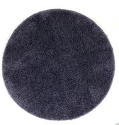 Lucy's Living Luxe badmat FUA Antraciet – Ø70  cm – donker grijs – zwart – rond - badkamer mat - badmatten -  badtextiel - wonen – accessoires