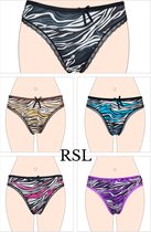 Dames string 5 pack met panterprint XL 40-42