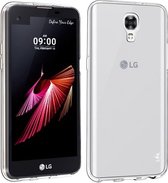 LG X Screen smartphone hoesje tpu siliconen case wit transparant