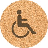 Deurbordje - toiletbord - invalidentoilet - bordje - invalide - rond - Kurk