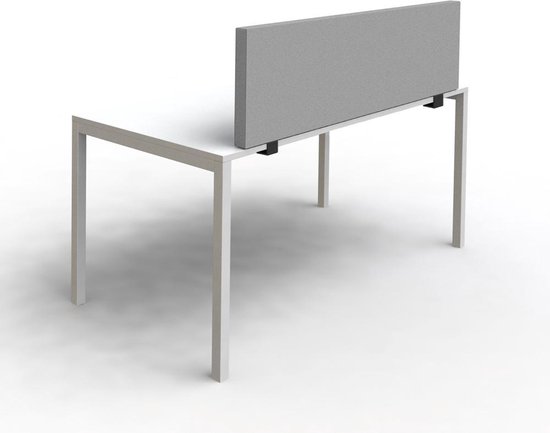 SPACIO acoustique mural 160x40 cm - Base à pince - Gris clair