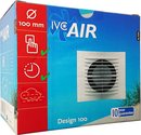 IVC Air ventilator | Design 100 | Ø 100 mm | capaciteit 100 m³ / uur | met nalooptimer | geschikt voor ruimtes tot 10m² | wit