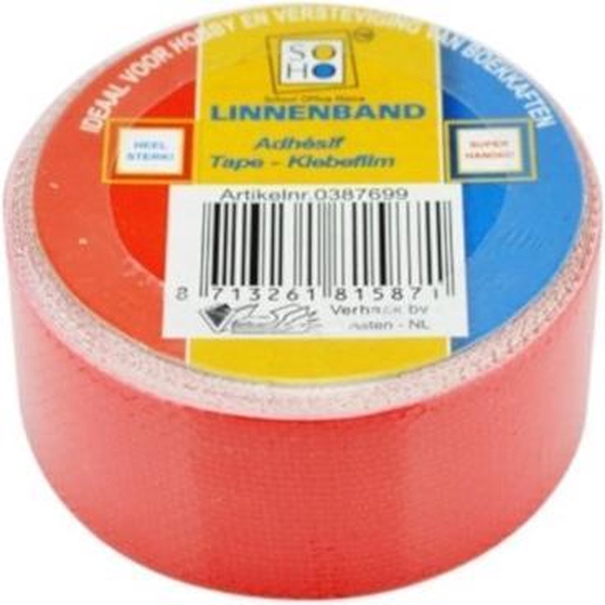 Soho Tape Linnenband 19 Mm Rood 3 Meter