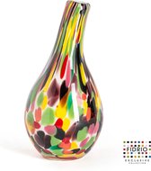 Design vaas Bottle Pisa - Fidrio CANDY - glas, mondgeblazen - hoogte 18 cm
