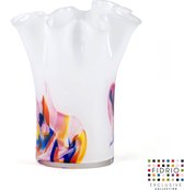 Design vaas Wave - Fidrio DANCE - glas, mondgeblazen - diameter 14 cm hoogte 18 cm