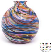 Design Bolvase with neck - Fidrio CARIBBEAN - glas, mondgeblazen - diameter 23 cm