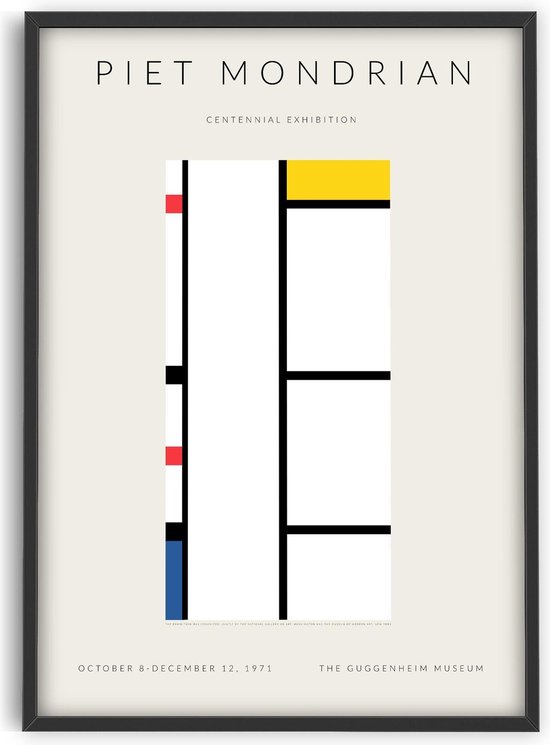 Piet Mondrian - Centinnial Exhibition - 50x70 cm - Art Poster - PSTR studio