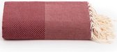 Lantara Plaid Grand foulard Katoen - Bordeaux rood - 190x300cm