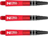 RED DRAGON - Nitrotech Rood Korte Dartschachten - 3 sets per pakket (9 stengels in totaal)
