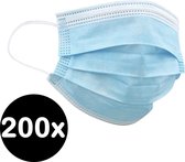 Mondkapje Wegwerp Mondkapjes Mondmasker - Niet Medisch - Blauw - 200x