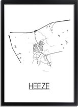 DesignClaud Heeze Plattegrond poster A4 poster (21x29,7cm)