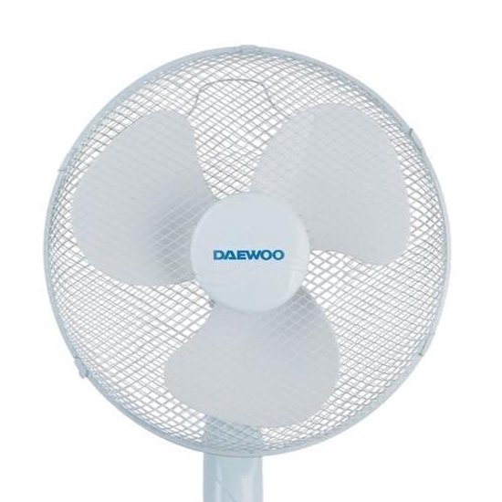 DVS1699V - Zelfdraaiende Statiefventilator 3 standen - 50 Watt Fluisterstille Staande Ventilator - Wit
